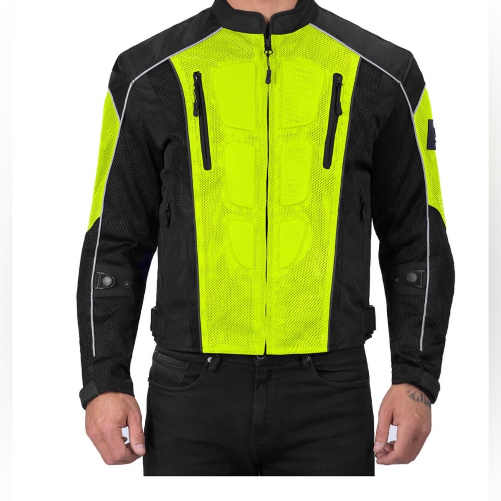 VIKING Jacket Motorcycle for men , protection green color.🟩💚🍀🏍️